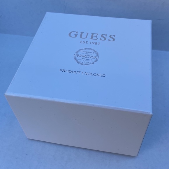 New GUESS Rose Gold-Tone and White Ceramic Multifunction Watch main image 4